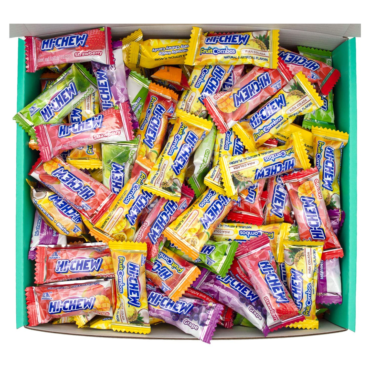 Hi Chew 6 Flavors, Bulk 165+ Pieces, 2 Pound (Hi Chew Fruit Strawberry, Mango, Green Apple, Grape, Tropical Smoothie, Pina Colad