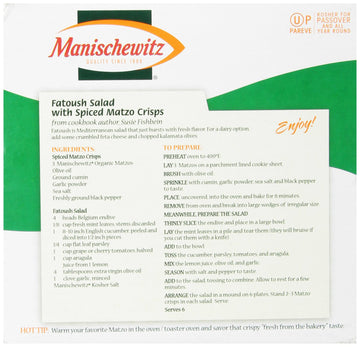 Manischewitz Organic Matzo Cracker, 10 Ounce