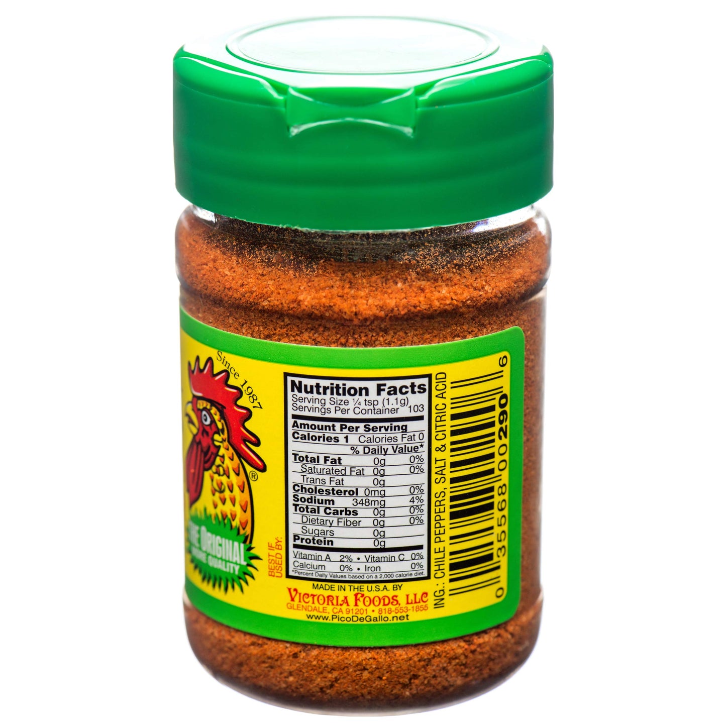 Pico De Gallo'S Pico Limon Hot Chile, Salt & Lime Seasoning (2 X 4 Oz. Shakers)