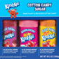 Nostalgia Kool-Aid Cotton Candy Flossing Sugar Party Kit 3-Pack, Black Cherry, Sharkleberry, Peach Mango, 3-16 Oz Bottles - 48 T