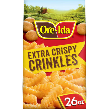 Ore-Ida Extra Crispy Crinkles French Fried Potatoes, 26 oz Bag