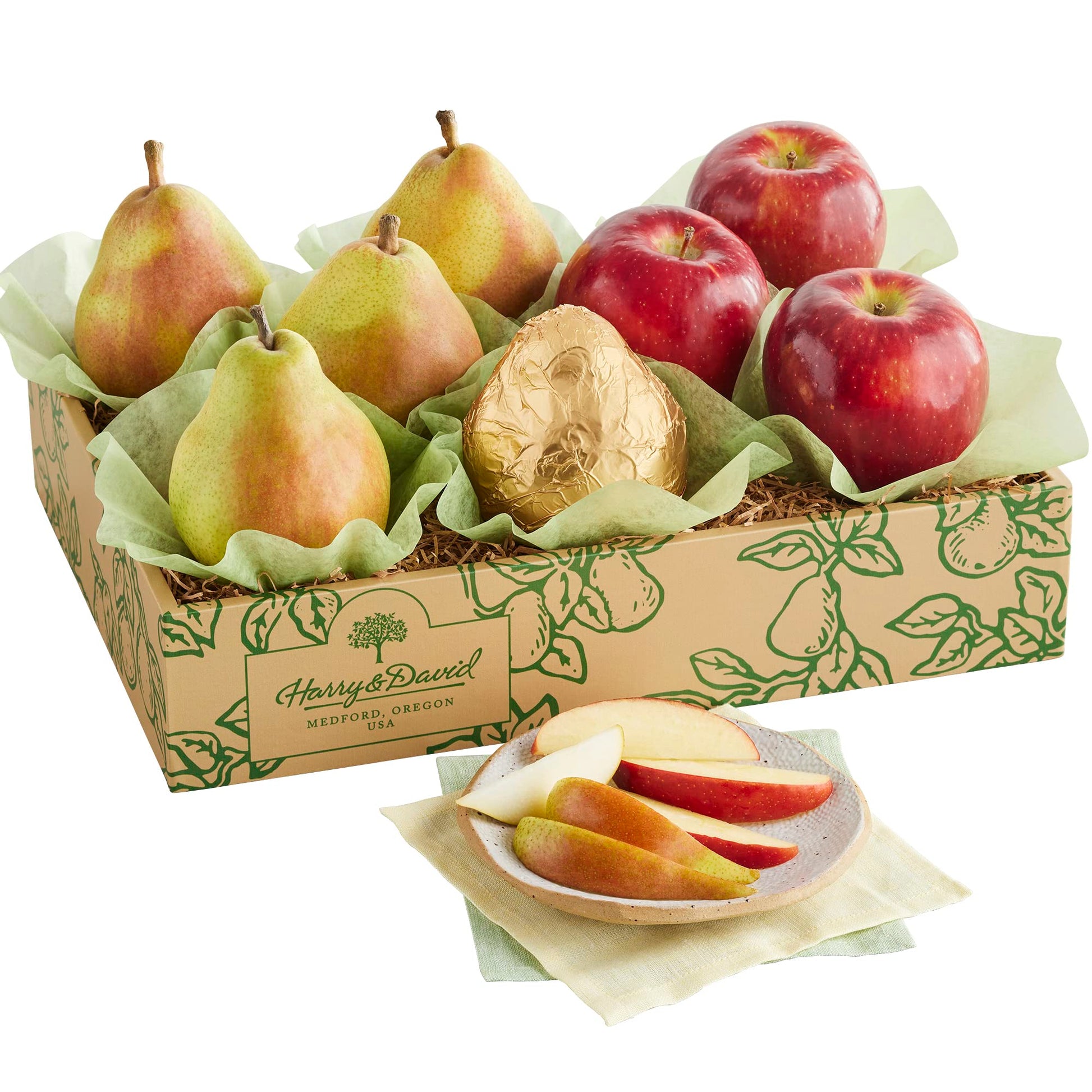 Harry & David Pears And Apples  Royal Riviera Pears  Gift Basket With Fruit  Fall Fruit Basket  Healthy Gift Basket