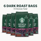 Starbucks Dark Roast Ground Coffee, French Roast, 100% Arabica, 12 oz x 6 Bags - Premium Coffee for Rich Flavor