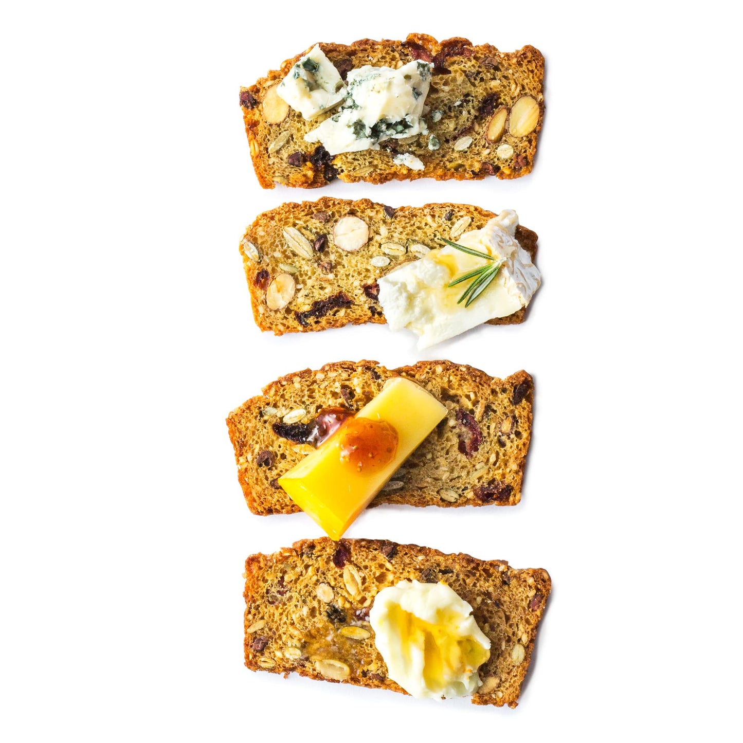 Rustic Bakery Artisan Crisps - Tart Cherry, Cacao Nib, & Almond - Artisan Crackers for Cheese Platter or Snacking - Slightly Swe