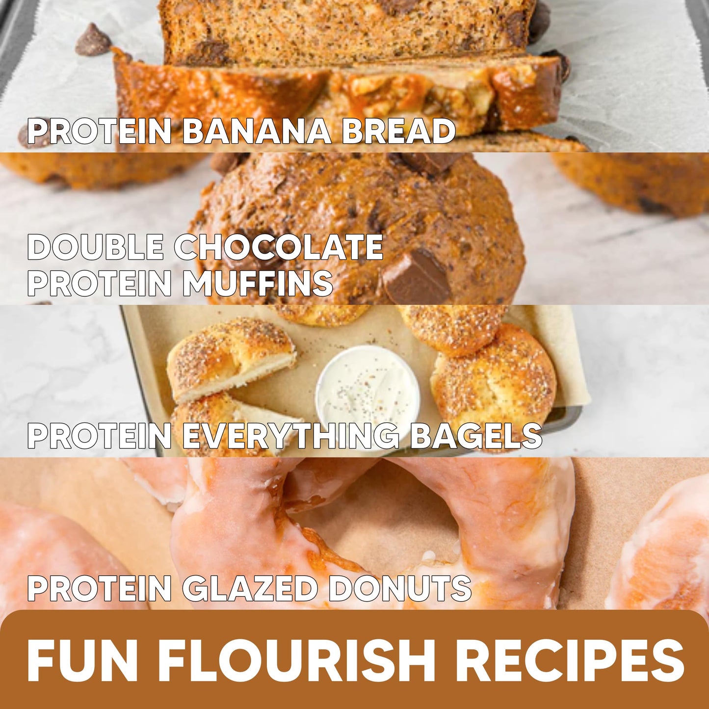 Flourish - Protein Pancake & Waffle Mix, Whey Protein Isolate & Flax Seed, Non-Gmo, No Added Sugar, Superfood, High Protein & Fi
