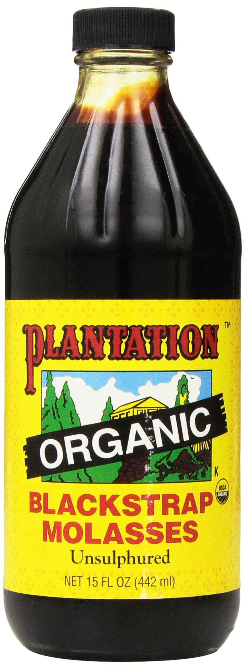 Plantation Molasses Blackstrap Unsulfured Organic Molasses 15 oz.