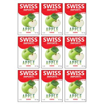 Swiss Imports Sugar Free Bonbons Hard Candy Drops, Apple, 1.4 oz/40g Box, 9 Pack