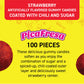 Vero PicaFresa Strawberry Artificially Flavored Gummy Coated with Chili and Sugar, 8 Bags, 100 Count Each, Net Weight of 10 Poun