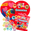 Froot Loops Valentine Gummies Heart Shaped Box With Gummy Candies Inside, Favorite Cereal Flavored Candy Gift, Basket Stuffers F