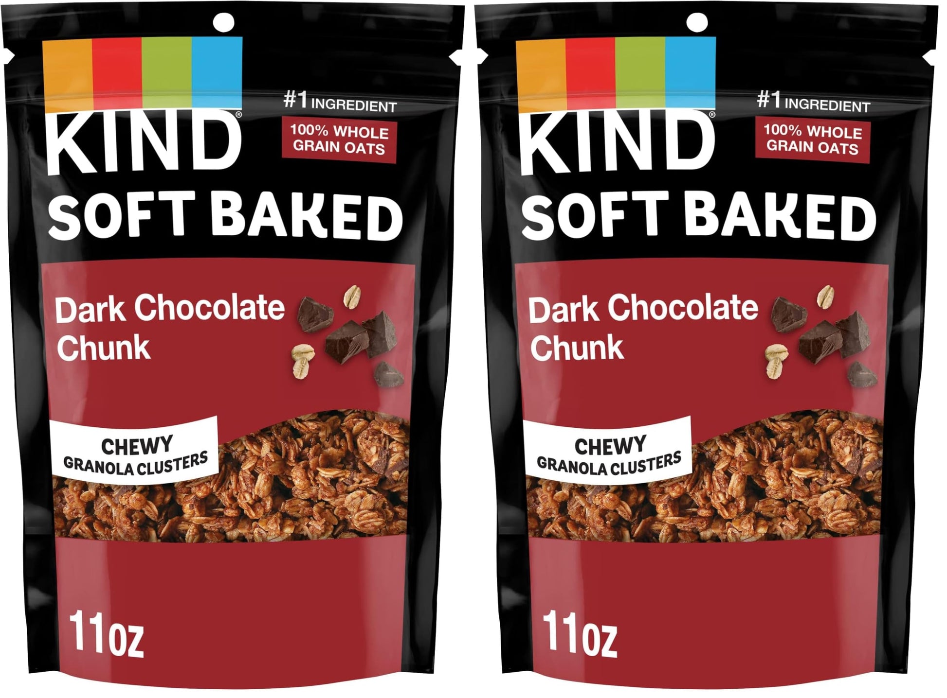 KIND Soft Baked Granola, Dark Chocolate Chunk, 11 oz bag (Pack of 2)