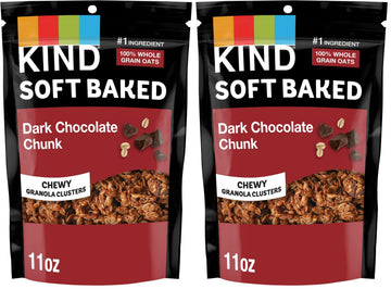 KIND Soft Baked Granola, Dark Chocolate Chunk, 11 oz bag (Pack of 2)