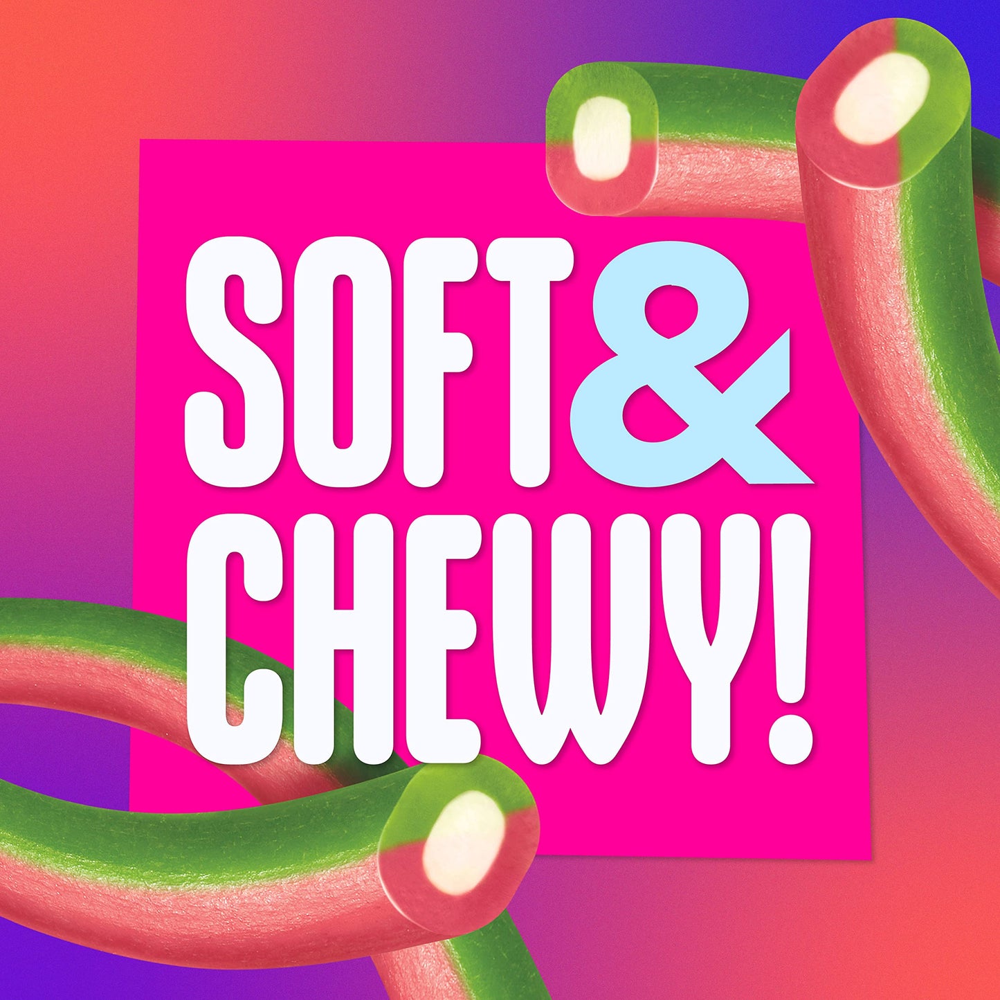 SweeTARTS Soft & Chewy Ropes Candy, Watermelon Berry Flavor, 9 Ounce (Pack of 4)