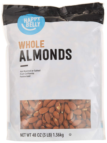 large online retailer Brand - Happy Belly Whole Raw Almonds  48 ounce (Pack of 1)