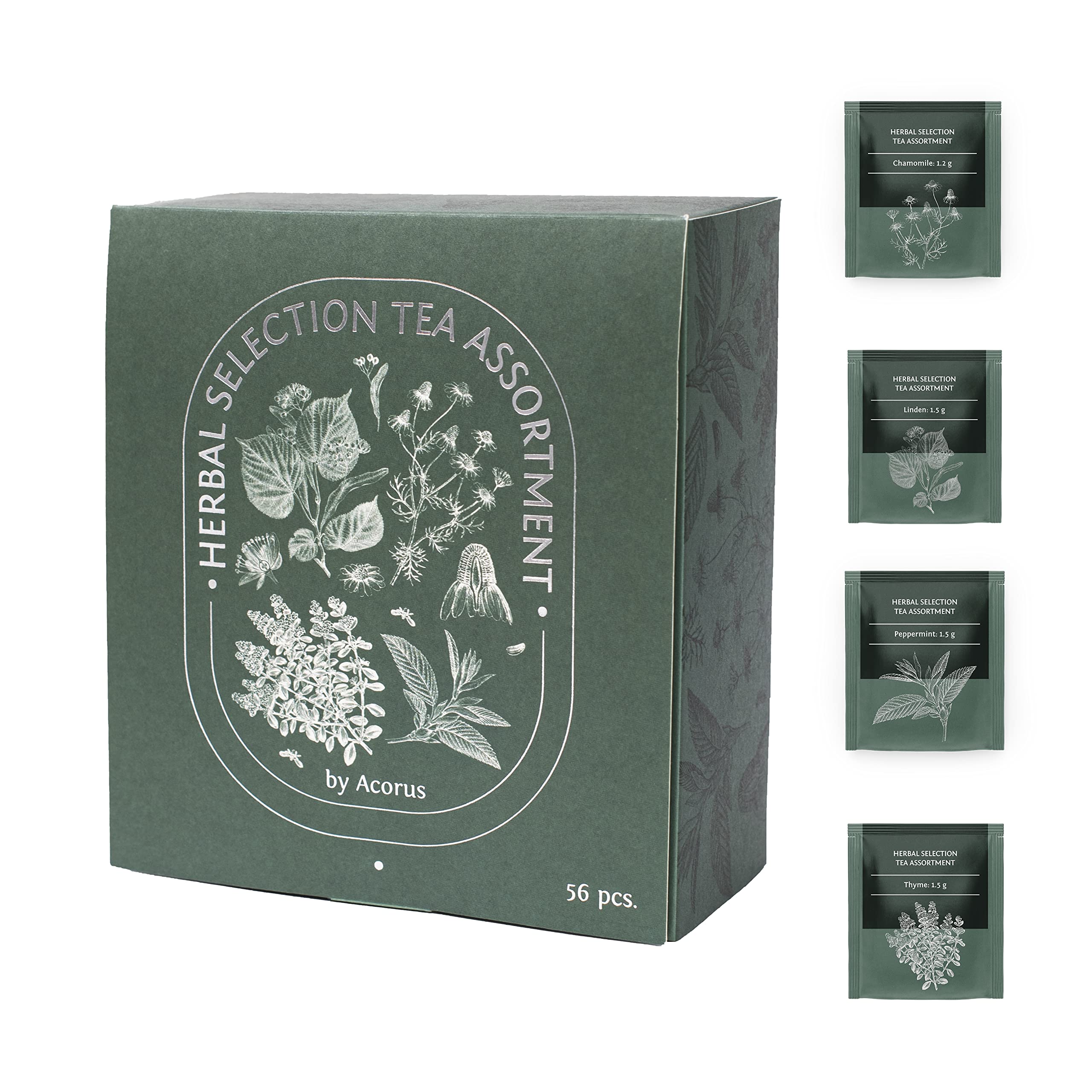 Acorus Herbal Selection Tea Set, Natural Herbal Tea Variety Pack, Asso ...