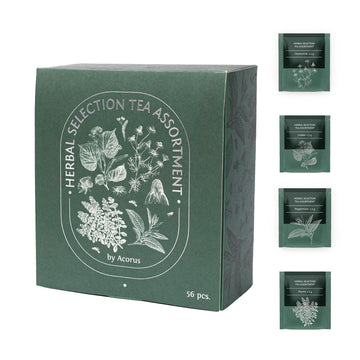 ACORUS Herbal Selection Tea Set, Natural Herbal Tea Variety Pack, Assorted Tea Box, Tea Gift Set of 4 Different Teas, Herbal Tea