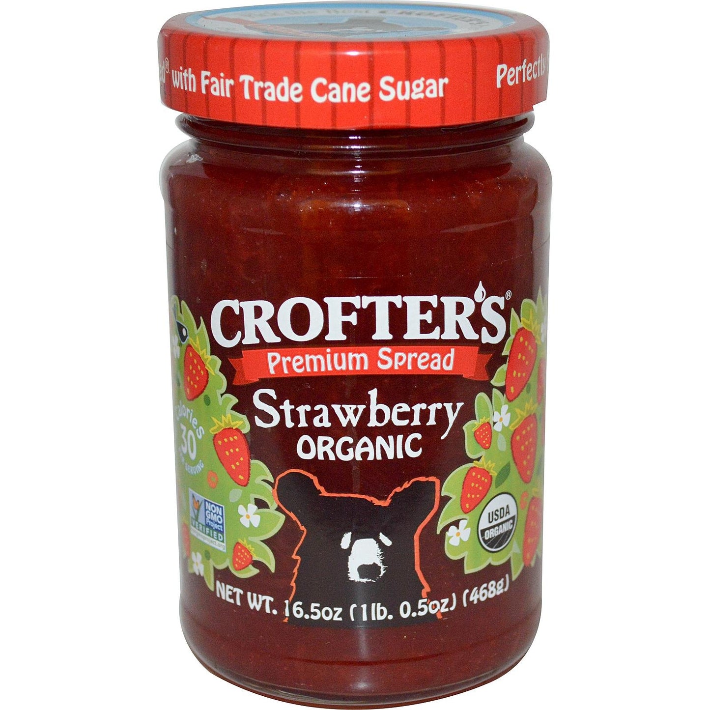 Crofters Organic Strawberry Spread, 16.5 oz, 1.03 lb, Premium Quality