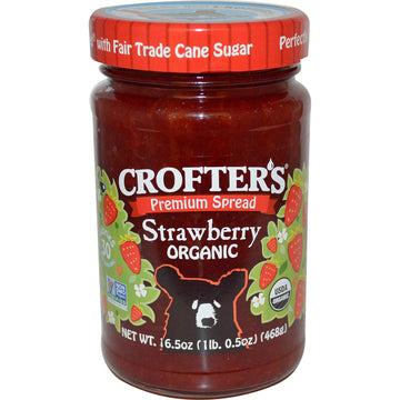 Crofters Organic Strawberry Spread, 16.5 oz, 1.03 lb, Premium Quality