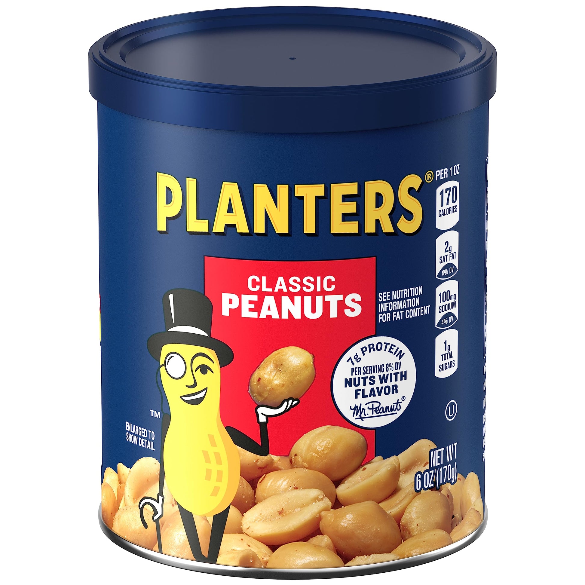 Planters Limited Edition Classic Peanuts, 6 Oz Canisters, Pack of 8