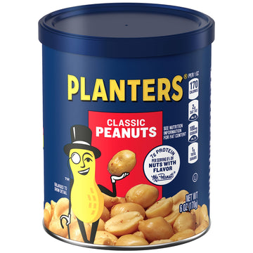 Planters Limited Edition Classic Peanuts, 6 Oz Canisters, Pack of 8