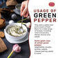 Spicy World Whole Green Peppercorns 4 Oz Bag - Steam Sterilized & All Natural