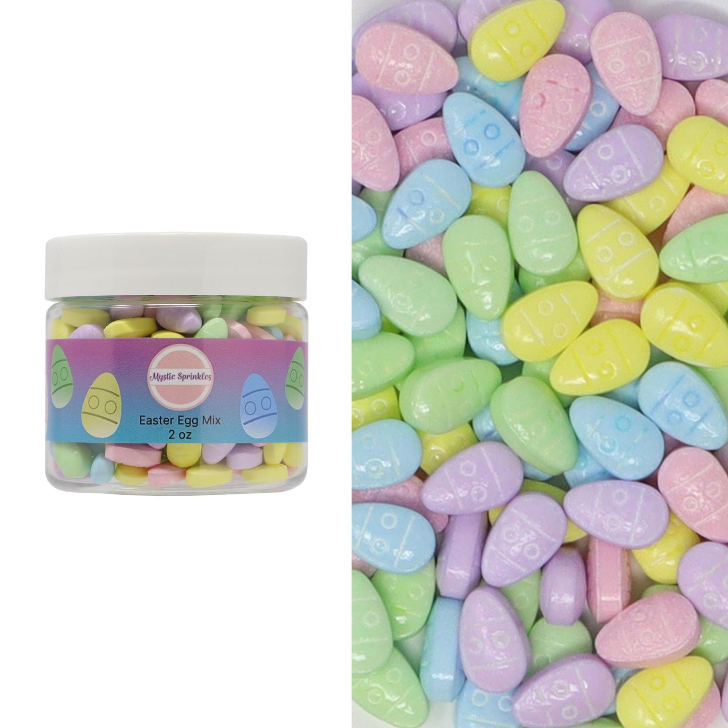 Mystic Sprinkles Easter Candy Shapes Sprinkles (Easter Egg Mix, 2oz Jar)
