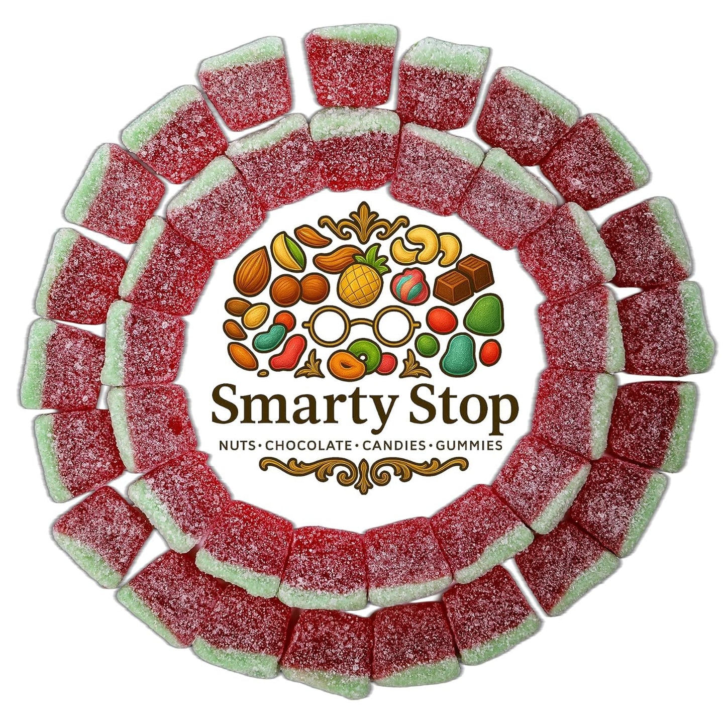 Smarty Stop Sour Watermelon Wedge Slices Bite Gummy Candy (2 Pound (Pack of 1))