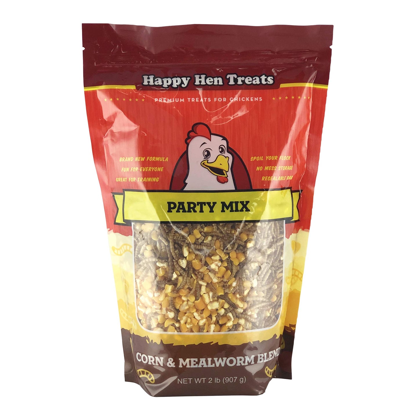 Happy Hen   Party Mix Mealworm and Corn, 2-Pound