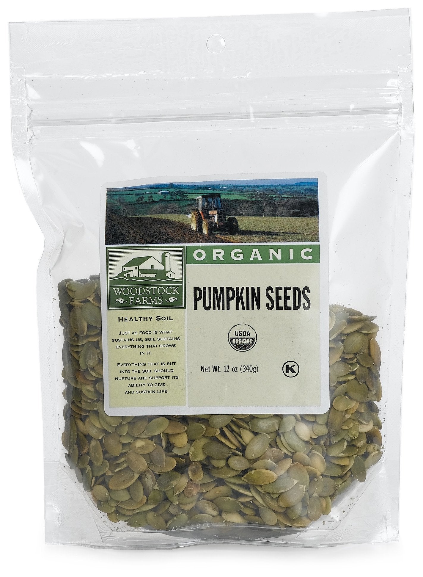 Woodstock Farms Pumpkin Seeds, Organic, 11-Ounce Bags (Pack of 4)