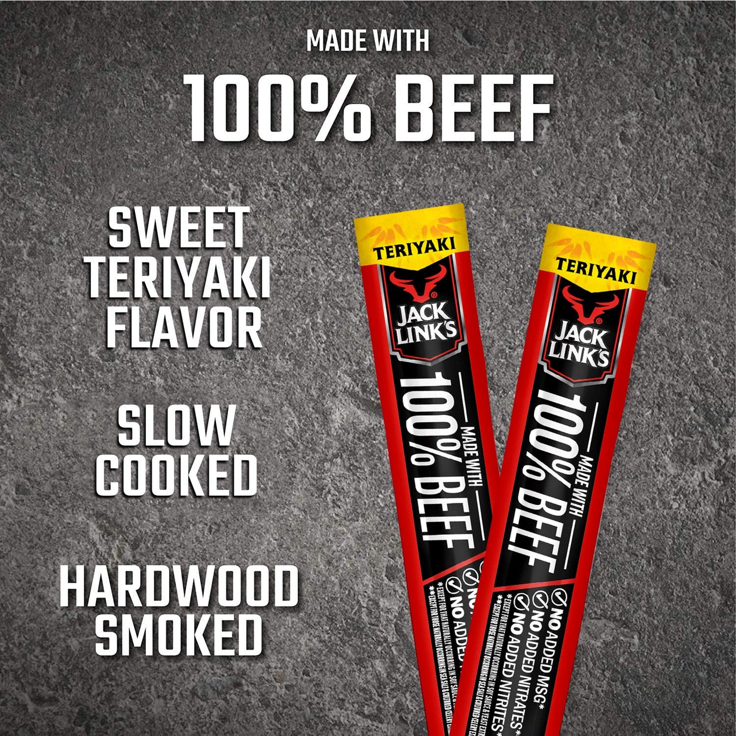Jack Links Beef Sticks, Teriyaki, 5g Protein, 0.92 Oz, Keto Friendly, Meat Snack