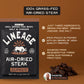Lineage Provisions 100% Grass Fed Air-Dried Steak - Nutrient-Dense Carnivore Snacks - Tender Beef Jerky Bites - Keto-Friendly Steak Jerky - Zero Sugar  Zero Carbs - 64 grams of protein - 3-Pack