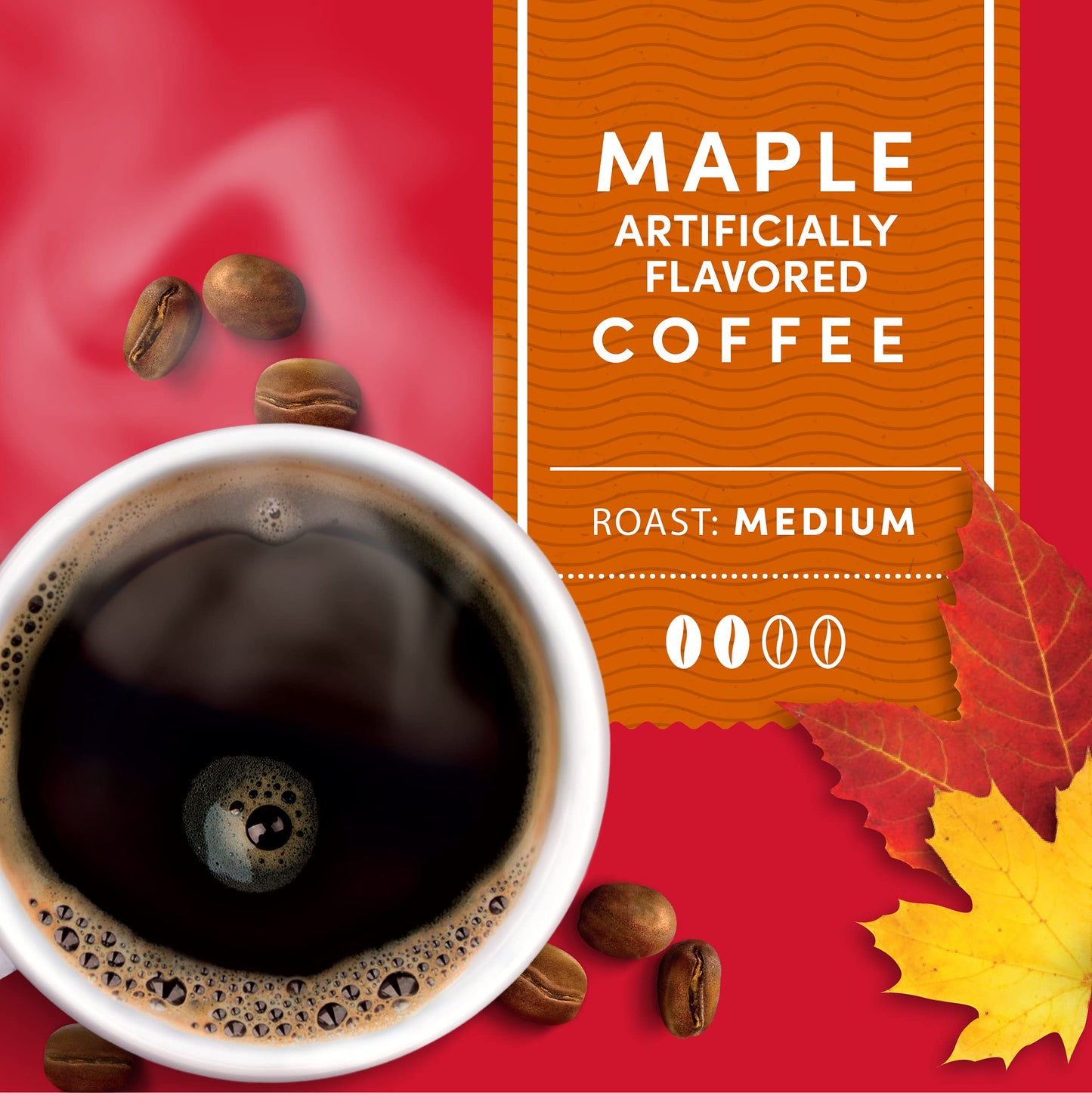 Tim Hortons Maple Flavored Coffee K-Cup Pods, 72ct, Compatible with Keurig, Red, 12 Count (Pack of 6)