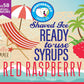 Hypothermias Red Raspberry Ready To Use Gallon (128 Fl. Oz) Hawaiian Snow Cone Flavors Syrup - Shaved Ice, 100% Pure Cane Sugar