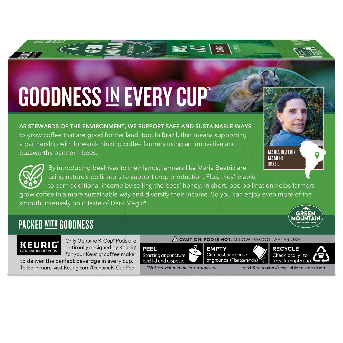 Green Mountain K-Cups Dark Roast, 0.4 Ounce, 12 Count (4.8Oz Net)