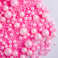 Sentovac Edible Pink Pearl Sugar Sprinkles For Cake Decorating | Edible Cake Cupcake Topper Decorations | 1 Bottle 4.23Oz/ 120G Pink Pearl Sprinkles Valentines Supplies