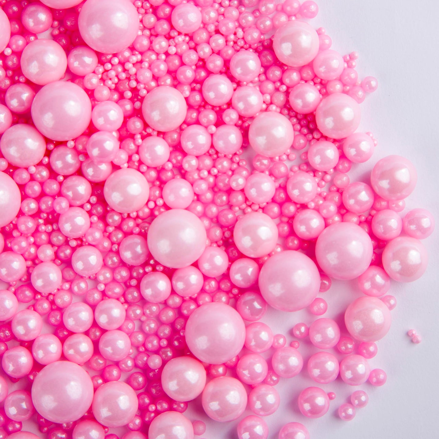 Sentovac Edible Pink Pearl Sugar Sprinkles For Cake Decorating | Edible Cake Cupcake Topper Decorations | 1 Bottle 4.23Oz/ 120G Pink Pearl Sprinkles Valentines Supplies