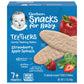Gerber Snacks For Baby Teethers, Strawberry Apple Spinach, Gentle Teething Wafers, Non-Gmo Ingredients, 12 Individually Wrapped