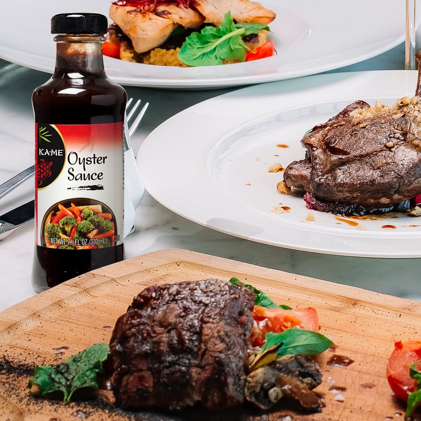 Ka-Me Oyster Sauce 7.0 Oz, Authentic Asian Ingredients And Flavors, Certified Gluten Free, No Preservatives/Msg, For Marinade, D