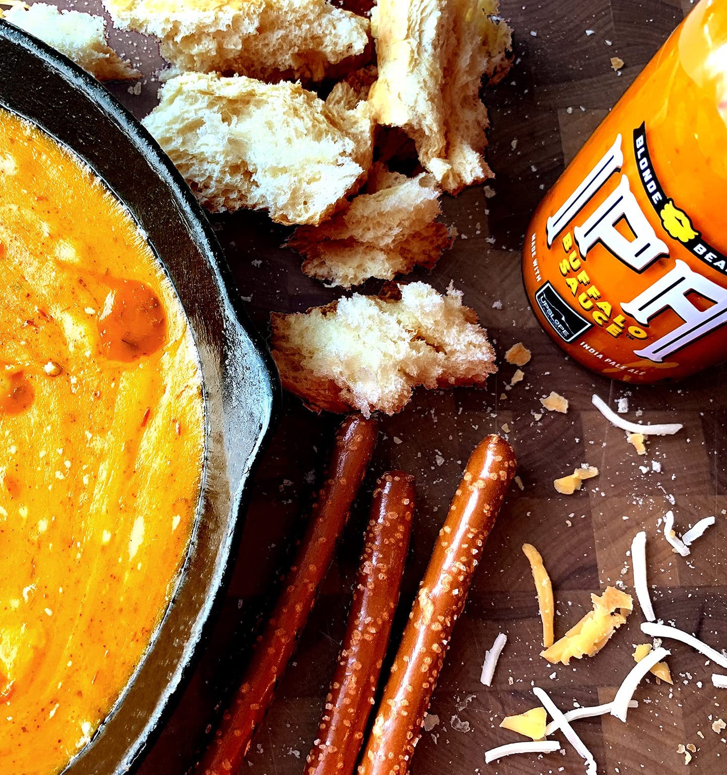 Blonde Beards IPA Buffalo Sauce - Medium/Hot - All Natural - 64 fl oz - Great for Chicken Wings