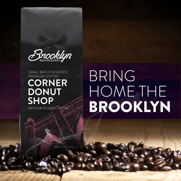 Brooklyn Beans Corner Donut Shop 100% Arabica Craft Roasted Ground Coffee, Medium Roast, 12 Ounce Bag
