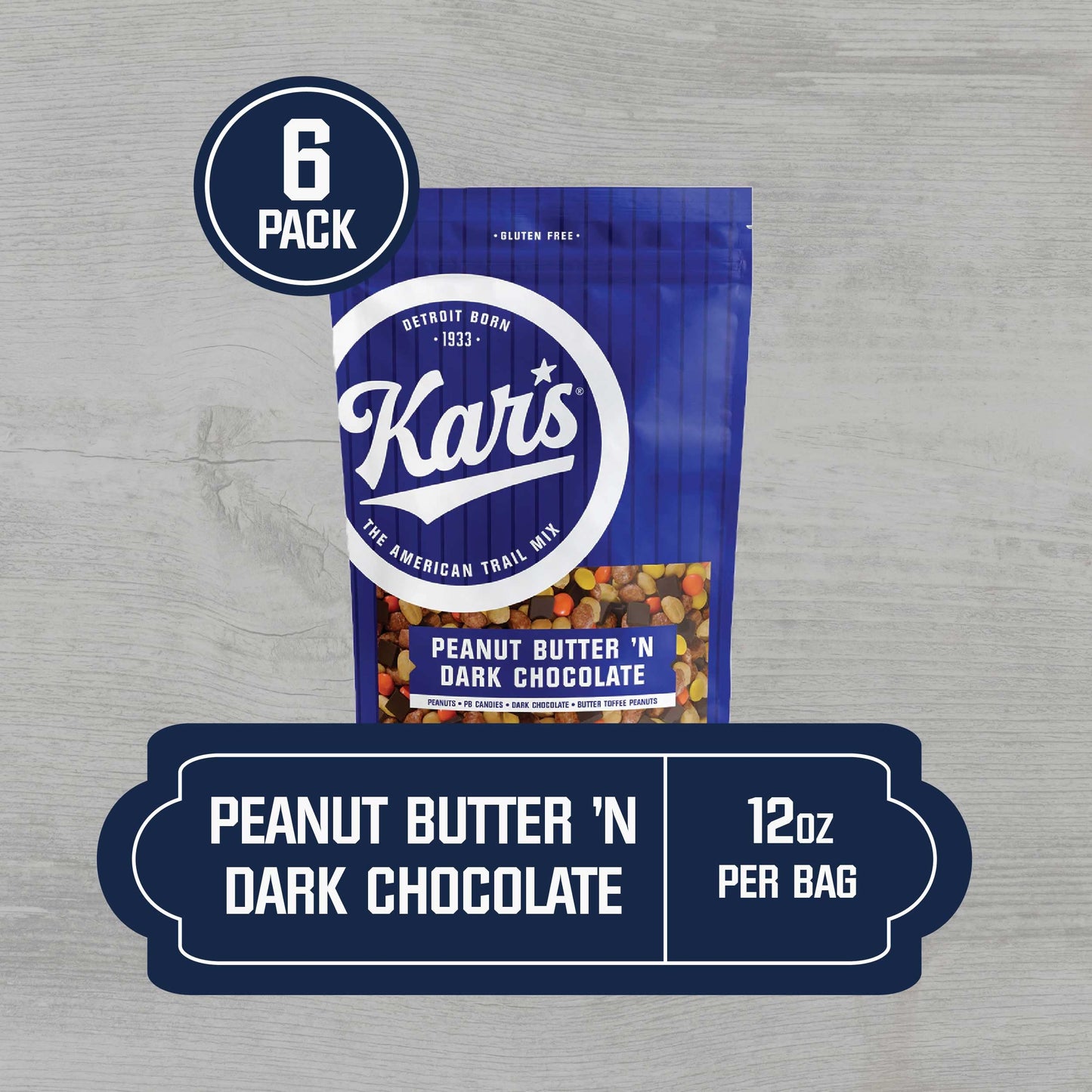 Kar s Nuts Peanut Butter  N Dark Chocolate Trail Mix Snacks - Roasted Peanuts, Peanut Butter Candies, Dark Chocolate & Butter