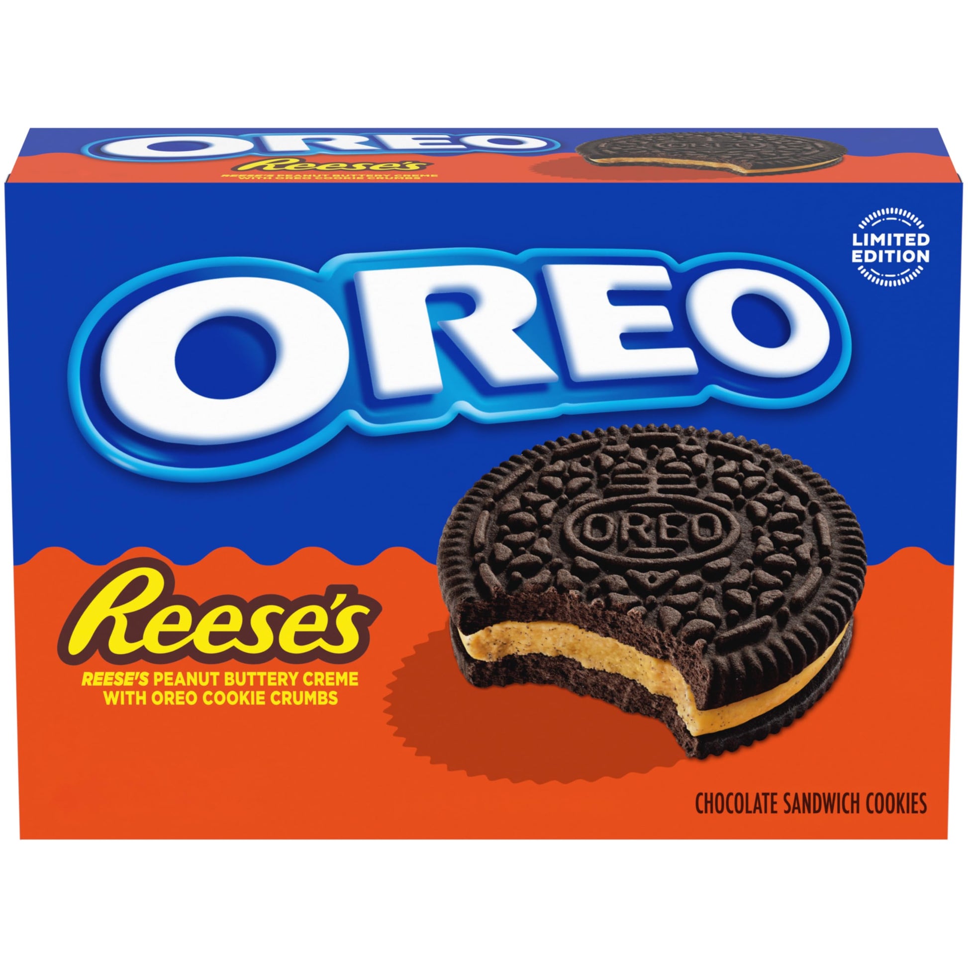 OREO REESES Peanut Buttery Creme Chocolate Sandwich Cookies  Limited Edition  10.81 oz