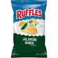 Ruffles Potato Chips, Jalapeno Ranch Flavored Snacks, 8 Oz Bag