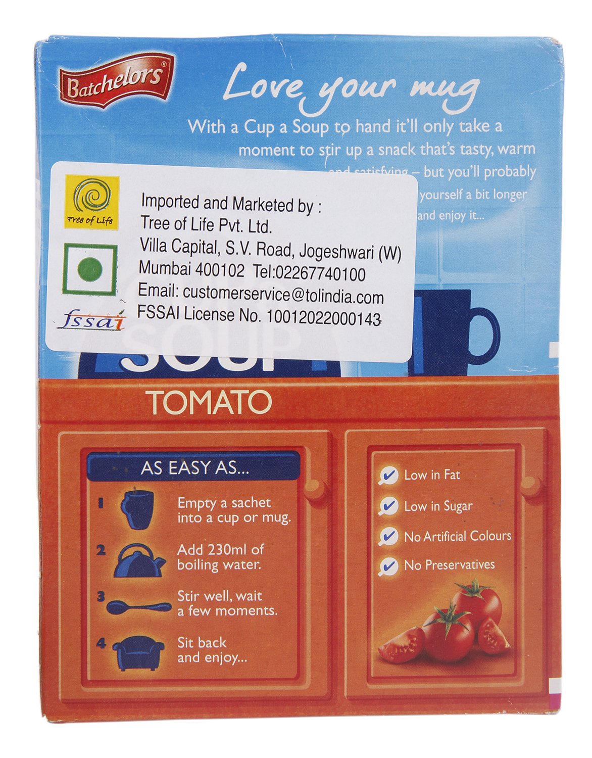 Batchelors Cup A Soup Tomato 4 Sachets 93 G (Pack Of 9)