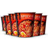 Snapdragon Spicy AF Ramen Cup Noodles - 6 Pack Instant Ramen Bowl with Authentic Wheat Noodles, Soup Sauce Base, Vege Pack and C