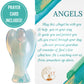 Earth Therapy Original Pocket Guardian Angel With Serenity Prayer Card - Opal Healing Stone Figurine - Bless Yourselves And Your