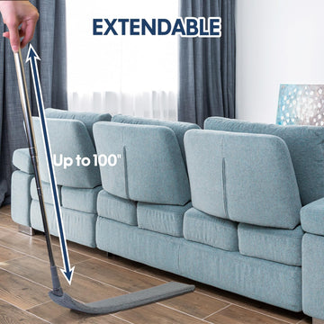 ELEANRA Retractable Gap Dust Cleaner - Extendable Microfiber Duster with 3 Cloths, Gray, Model B0009