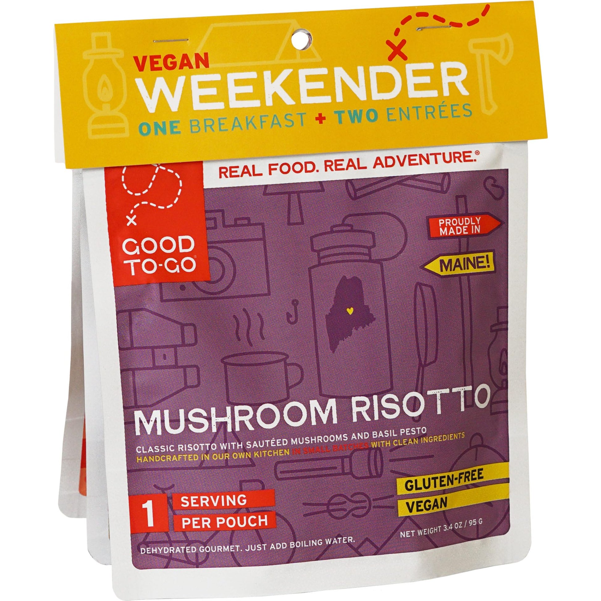 GOOD TO-GO Vegan Weekender 3-Pack | Camping & Backpacking Food | Just Add Water Backpacking Meals | Good To-Go Dehydrated Meals 