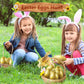 6 Pcs Jumbo Easter Golden Eggs, 6 Inch Metallic Giant Plastic Eggs Fillable For Easter Egg Hunt, Large Easter Eggs Empty For Fil