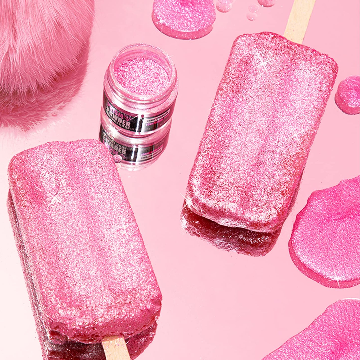 Fancy Sprinkles Premium Edible Glitter, 100% Edible Glitter for Sparkling Food & Drinks No Taste or Texture (4g, Tourmaline Pink