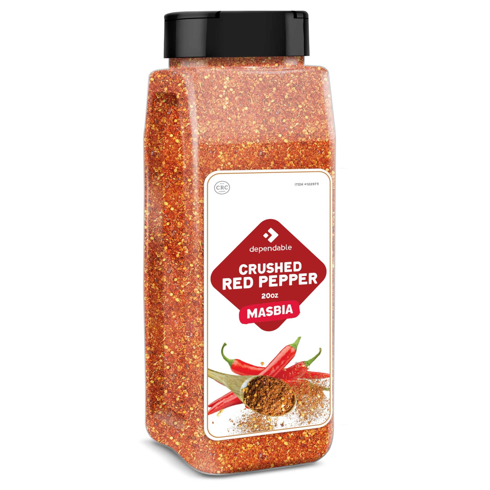 Dependable Foods Crushed Red Pepper Flakes – 20 Oz. Container Bulk Size - Kosher Spice Seasoning For Chefs & Culinary Enthusiasts Adds Heat & Depth To Pizza, Pasta, Stir-Fries Non-Gmo & Allergen-Free
